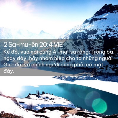 Picture 02 - 2 Sa-mu-ên 20:4 VIE - Kế đó, vua nói cùng A-ma-sa rằng: Trong - Bible Verse Picture