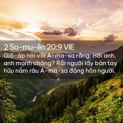 Picture 02 - 2 Sa-mu-ên 20:9 VIE - Giô-áp nói với A-ma-sa rằng: Hỡi anh, - Bible Verse Picture
