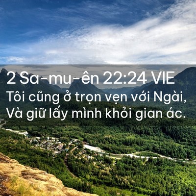 Picture 02 - 2 Sa-mu-ên 22:24 VIE - Tôi cũng ở trọn vẹn với Ngài, Và - Bible Verse Picture