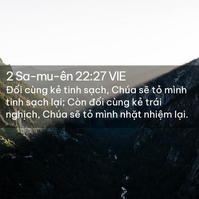 Picture 02 - 2 Sa-mu-ên 22:27 VIE - Đối cùng kẻ tinh sạch, Chúa sẽ tỏ - Bible Verse Picture