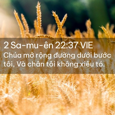 Picture 02 - 2 Sa-mu-ên 22:37 VIE - Chúa mở rộng đường dưới bước tôi, - Bible Verse Picture