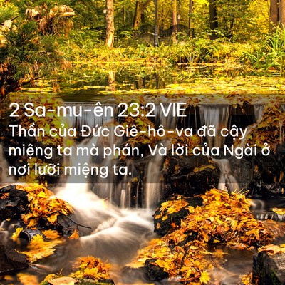 Picture 02 - 2 Sa-mu-ên 23:2 VIE - Thần của Đức Giê-hô-va đã cậy - Bible Verse Picture