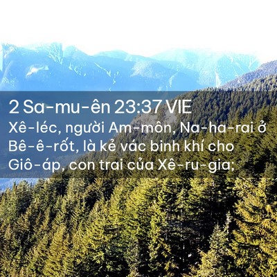 Picture 02 - 2 Sa-mu-ên 23:37 VIE - Xê-léc, người Am-môn, Na-ha-rai ở - Bible Verse Picture