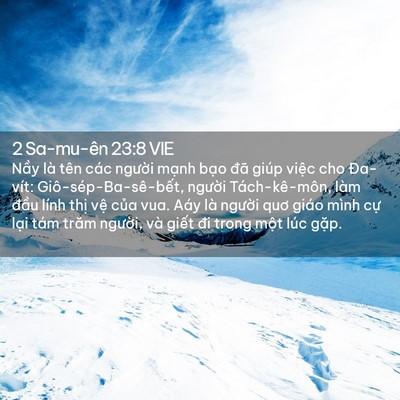 Picture 02 - 2 Sa-mu-ên 23:8 VIE - Nầy là tên các người mạnh bạo đã - Bible Verse Picture