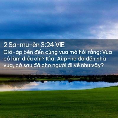 Picture 02 - 2 Sa-mu-ên 3:24 VIE - Giô-áp bèn đến cùng vua mà hỏi rằng: - Bible Verse Picture