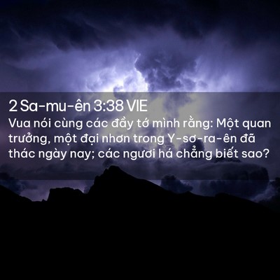 Picture 02 - 2 Sa-mu-ên 3:38 VIE - Vua nói cùng các đầy tớ mình rằng: - Bible Verse Picture