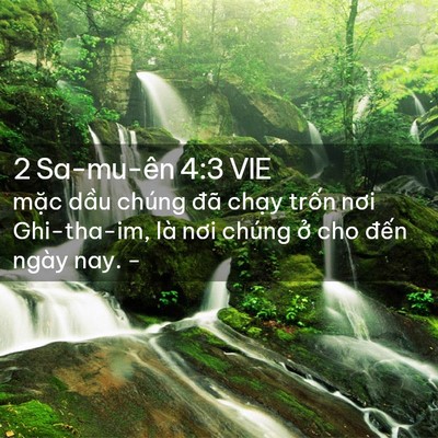 Picture 02 - 2 Sa-mu-ên 4:3 VIE - mặc dầu chúng đã chạy trốn nơi - Bible Verse Picture