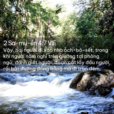 Picture 02 - 2 Sa-mu-ên 4:7 VIE - Vậy, hai người đi vào nhà - Bible Verse Picture
