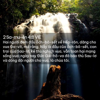 Picture 02 - 2 Sa-mu-ên 4:8 VIE - Hai người đem đầu ỗch-bô-sết về - Bible Verse Picture