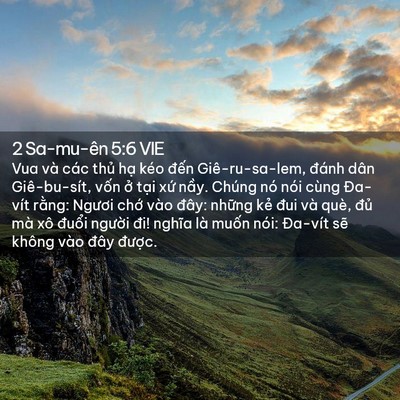 Picture 02 - 2 Sa-mu-ên 5:6 VIE - Vua và các thủ hạ kéo đến - Bible Verse Picture