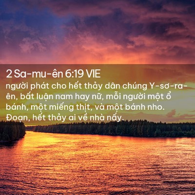 Picture 02 - 2 Sa-mu-ên 6:19 VIE - người phát cho hết thảy dân chúng - Bible Verse Picture
