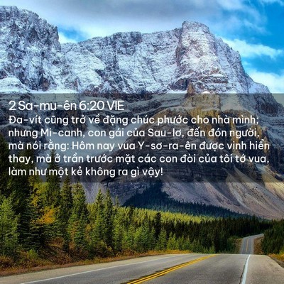 Picture 02 - 2 Sa-mu-ên 6:20 VIE - Đa-vít cũng trở về đặng chúc phước - Bible Verse Picture