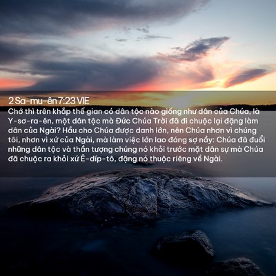Picture 02 - 2 Sa-mu-ên 7:23 VIE - Chớ thì trên khắp thế gian có dân tộc - Bible Verse Picture