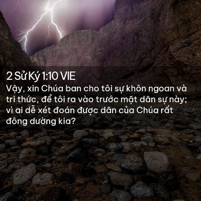 Picture 02 - 2 Sử Ký 1:10 VIE - Vậy, xin Chúa ban cho tôi sự khôn ngoan - Bible Verse Picture