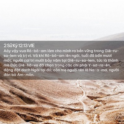 Picture 02 - 2 Sử Ký 12:13 VIE - Aáy vậy vua Rô-bô-am làm cho mình ra bền - Bible Verse Picture