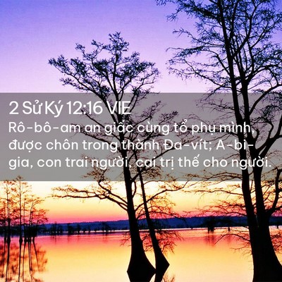 Picture 02 - 2 Sử Ký 12:16 VIE - Rô-bô-am an giấc cùng tổ phụ mình, - Bible Verse Picture