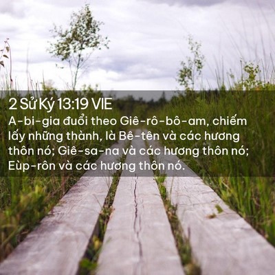 Picture 02 - 2 Sử Ký 13:19 VIE - A-bi-gia đuổi theo Giê-rô-bô-am, chiếm - Bible Verse Picture