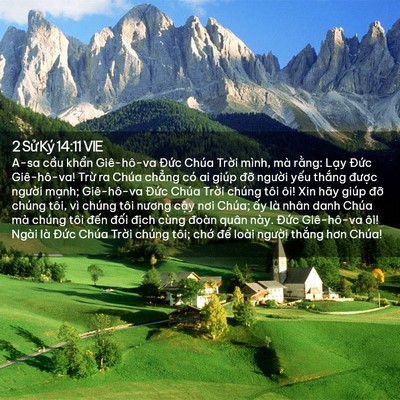 Picture 02 - 2 Sử Ký 14:11 VIE - A-sa cầu khẩn Giê-hô-va Đức Chúa Trời - Bible Verse Picture