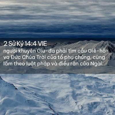Picture 02 - 2 Sử Ký 14:4 VIE - người khuyên Giu-đa phải tìm cầu - Bible Verse Picture