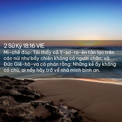 Picture 02 - 2 Sử Ký 18:16 VIE - Mi-chê đáp: Tôi thấy cả Y-sơ-ra-ên - Bible Verse Picture