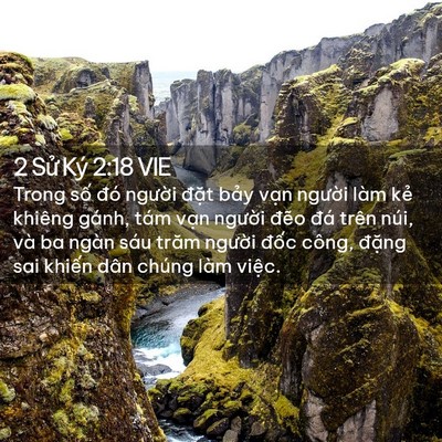Picture 02 - 2 Sử Ký 2:18 VIE - Trong số đó người đặt bảy vạn - Bible Verse Picture
