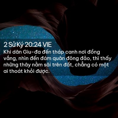 Picture 02 - 2 Sử Ký 20:24 VIE - Khi dân Giu-đa đến tháp canh nơi đồng - Bible Verse Picture