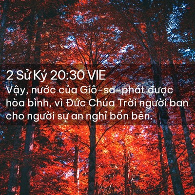 Picture 02 - 2 Sử Ký 20:30 VIE - Vậy, nước của Giô-sa-phát được hòa - Bible Verse Picture