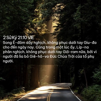 Picture 02 - 2 Sử Ký 21:10 VIE - Song Ê-đôm dấy nghịch, không phục - Bible Verse Picture