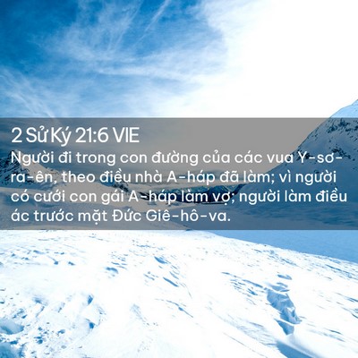 Picture 02 - 2 Sử Ký 21:6 VIE - Người đi trong con đường của các vua - Bible Verse Picture