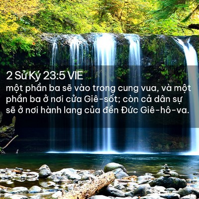 Picture 02 - 2 Sử Ký 23:5 VIE - một phần ba sẽ vào trong cung vua, và - Bible Verse Picture