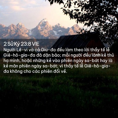 Picture 02 - 2 Sử Ký 23:8 VIE - Người Lê-vi và cả Giu-đa đều làm theo - Bible Verse Picture