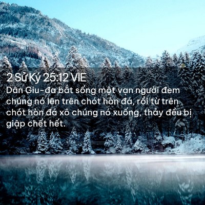 Picture 02 - 2 Sử Ký 25:12 VIE - Dân Giu-đa bắt sống một vạn người - Bible Verse Picture