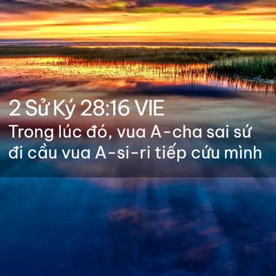 Picture 02 - 2 Sử Ký 28:16 VIE - Trong lúc đó, vua A-cha sai sứ đi cầu vua - Bible Verse Picture