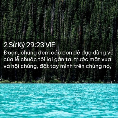 Picture 02 - 2 Sử Ký 29:23 VIE - Đoạn, chúng đem các con dê đực dùng - Bible Verse Picture