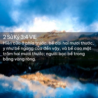 Picture 02 - 2 Sử Ký 3:4 VIE - Hiên cửa ở phía trước, bề dài hai - Bible Verse Picture