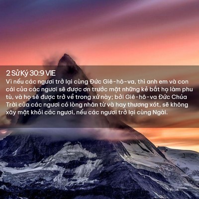 Picture 02 - 2 Sử Ký 30:9 VIE - Vì nếu các ngươi trở lại cùng Đức - Bible Verse Picture