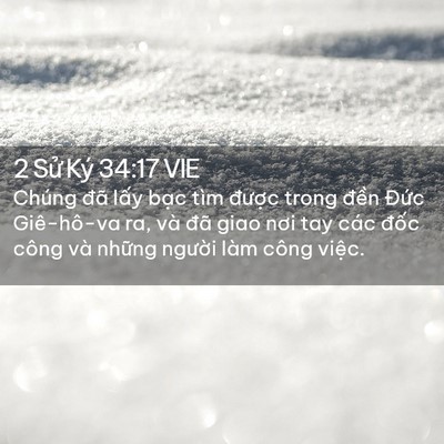 Picture 02 - 2 Sử Ký 34:17 VIE - Chúng đã lấy bạc tìm được trong - Bible Verse Picture