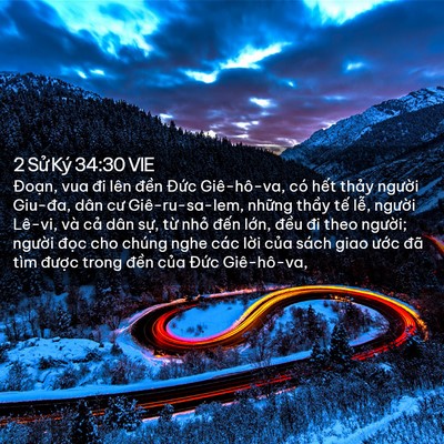 Picture 02 - 2 Sử Ký 34:30 VIE - Đoạn, vua đi lên đền Đức Giê-hô-va, - Bible Verse Picture