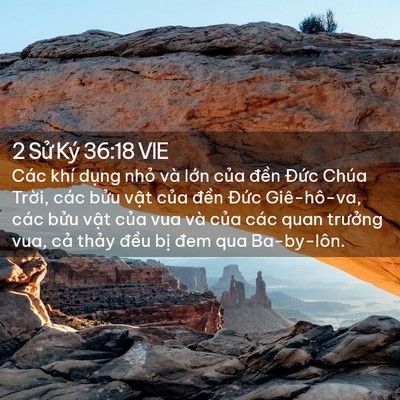 Picture 02 - 2 Sử Ký 36:18 VIE - Các khí dụng nhỏ và lớn của đền - Bible Verse Picture