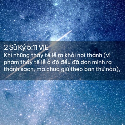 Picture 02 - 2 Sử Ký 5:11 VIE - Khi những thầy tế lễ ra khỏi nơi - Bible Verse Picture