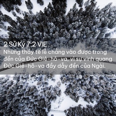 Picture 02 - 2 Sử Ký 7:2 VIE - Những thầy tế lễ chẳng vào được - Bible Verse Picture