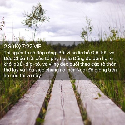 Picture 02 - 2 Sử Ký 7:22 VIE - Thì người ta sẽ đáp rằng: Bởi vì - Bible Verse Picture