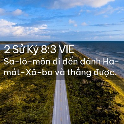Picture 02 - 2 Sử Ký 8:3 VIE - Sa-lô-môn đi đến đánh Ha-mát-Xô-ba và - Bible Verse Picture