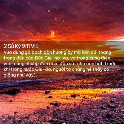 Picture 02 - 2 Sử Ký 9:11 VIE - Vua dùng gỗ bạch đàn hương ấy mà làm - Bible Verse Picture