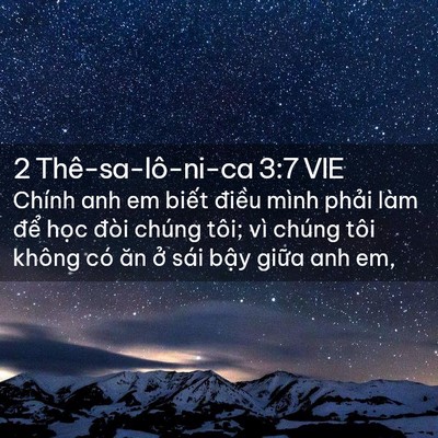 Picture 02 - 2 Thê-sa-lô-ni-ca 3:7 VIE - Chính anh em biết điều mình phải làm - Bible Verse Picture
