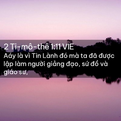 Picture 02 - 2 Ti-mô-thê 1:11 VIE - Aáy là vì Tin Lành đó mà ta đã được - Bible Verse Picture