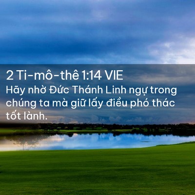 Picture 02 - 2 Ti-mô-thê 1:14 VIE - Hãy nhờ Đức Thánh Linh ngự trong chúng - Bible Verse Picture