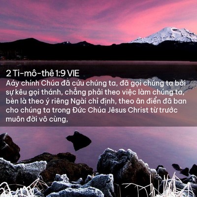 Picture 02 - 2 Ti-mô-thê 1:9 VIE - Aáy chính Chúa đã cứu chúng ta, đã - Bible Verse Picture