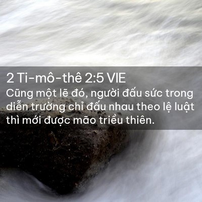 Picture 02 - 2 Ti-mô-thê 2:5 VIE - Cũng một lẽ đó, người đấu sức - Bible Verse Picture