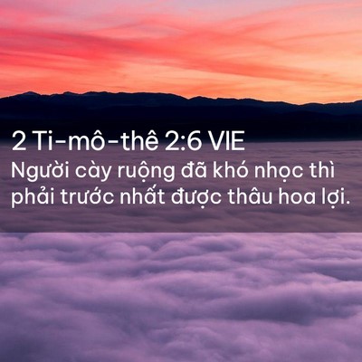 Picture 02 - 2 Ti-mô-thê 2:6 VIE - Người cày ruộng đã khó nhọc thì - Bible Verse Picture